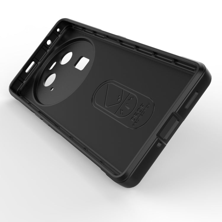 Black phone case back cover with camera cutouts and protective raised edges