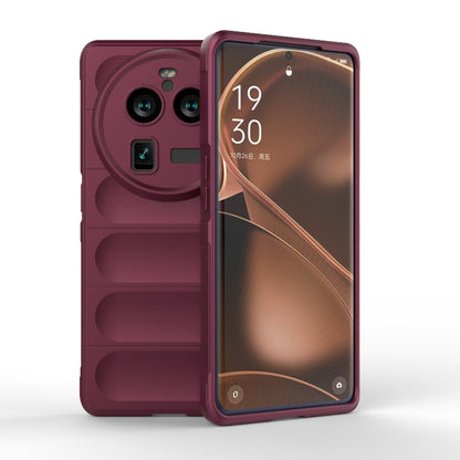 Wine red TPU and flannel phone case with camera cutouts and shock protection