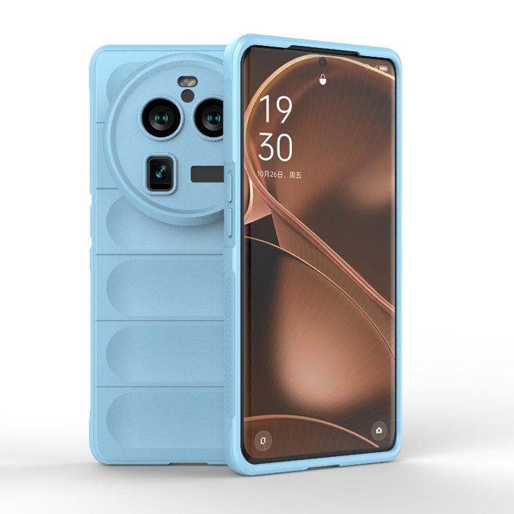 Light blue TPU and flannel phone case with camera cutouts and side buttons