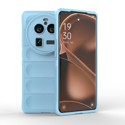 Light blue TPU and flannel phone case with camera cutouts and side buttons