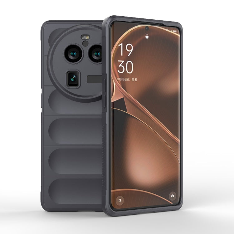Dark grey TPU and flannel phone case with camera cutouts and textured grip