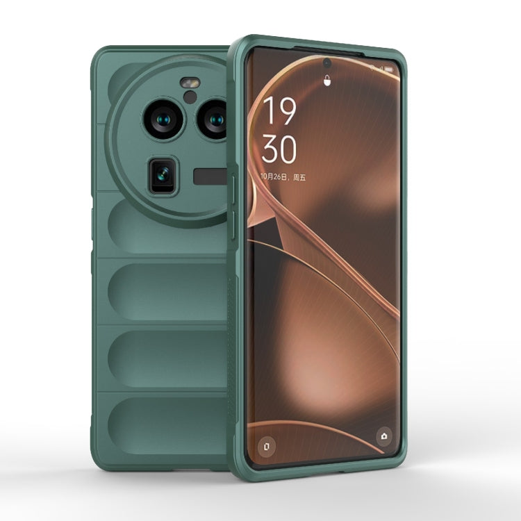 Dark green TPU and flannel phone case with camera cutouts and raised edges