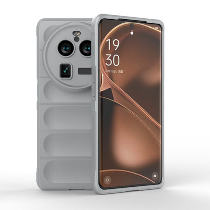 Grey TPU and flannel phone case with camera cutouts and raised screen rim