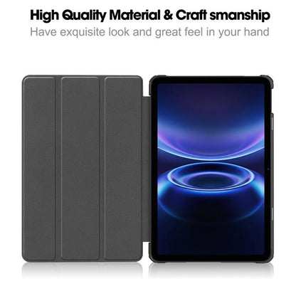 Dark grey 3-fold tablet case with folio stand for viewing