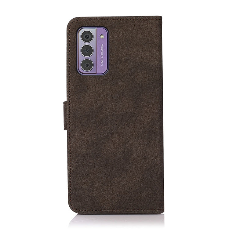KHAZNEH matte leather phone case with camera cutout, brown