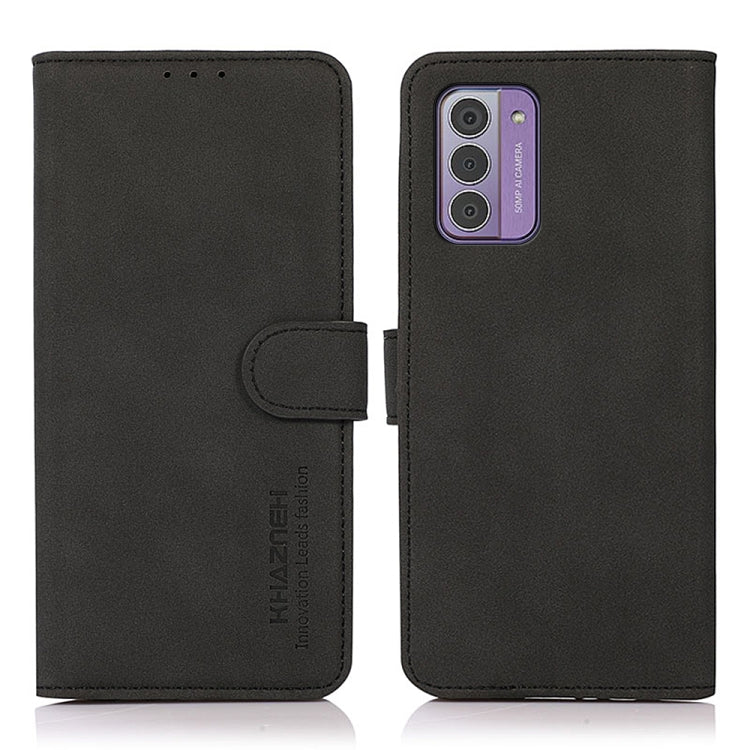 Matte black leather folio phone case with card pocket and triple-camera cutout