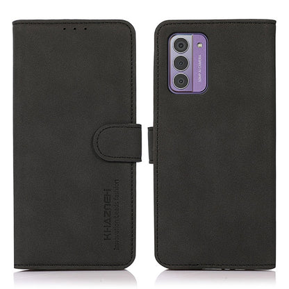 Matte black leather folio phone case with card pocket and triple-camera cutout