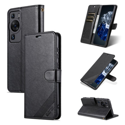 Black flip phone case with stand, showing camera cutout and closed cover