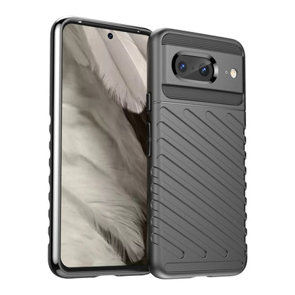 Black shockproof TPU phone case, textured bumper with camera cutout