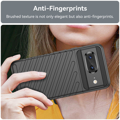 Black shockproof TPU phone case, brushed ribbed texture with camera protection