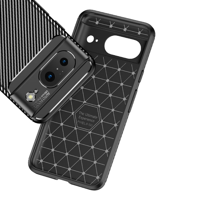 Carbon fiber TPU phone case with geometric pattern back, cutouts for camera and speaker