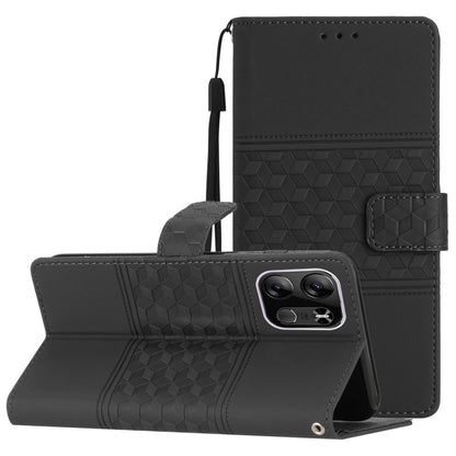 Diamond Embossed Skin Feel Leather Phone Case with Lanyard, For TCL 405 / 406 / 408, For Tecno Pop 7 Pro, For Tecno Spark Go 2023, For Xiaomi 13, For Xiaomi 13 Pro, For Xiaomi Redmi Note 12 Pro 5G China, For Xiaomi Redmi Note 12 5G China