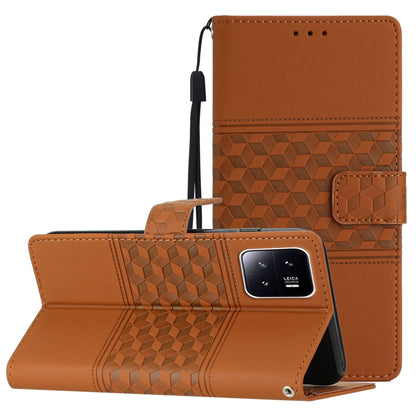 Diamond Embossed Skin Feel Leather Phone Case with Lanyard, For TCL 405 / 406 / 408, For Tecno Pop 7 Pro, For Tecno Spark Go 2023, For Xiaomi 13, For Xiaomi 13 Pro, For Xiaomi Redmi Note 12 Pro 5G China, For Xiaomi Redmi Note 12 5G China
