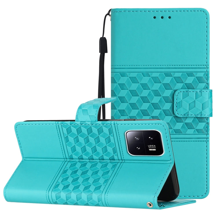 Diamond Embossed Skin Feel Leather Phone Case with Lanyard, For TCL 405 / 406 / 408, For Tecno Pop 7 Pro, For Tecno Spark Go 2023, For Xiaomi 13, For Xiaomi 13 Pro, For Xiaomi Redmi Note 12 Pro 5G China, For Xiaomi Redmi Note 12 5G China