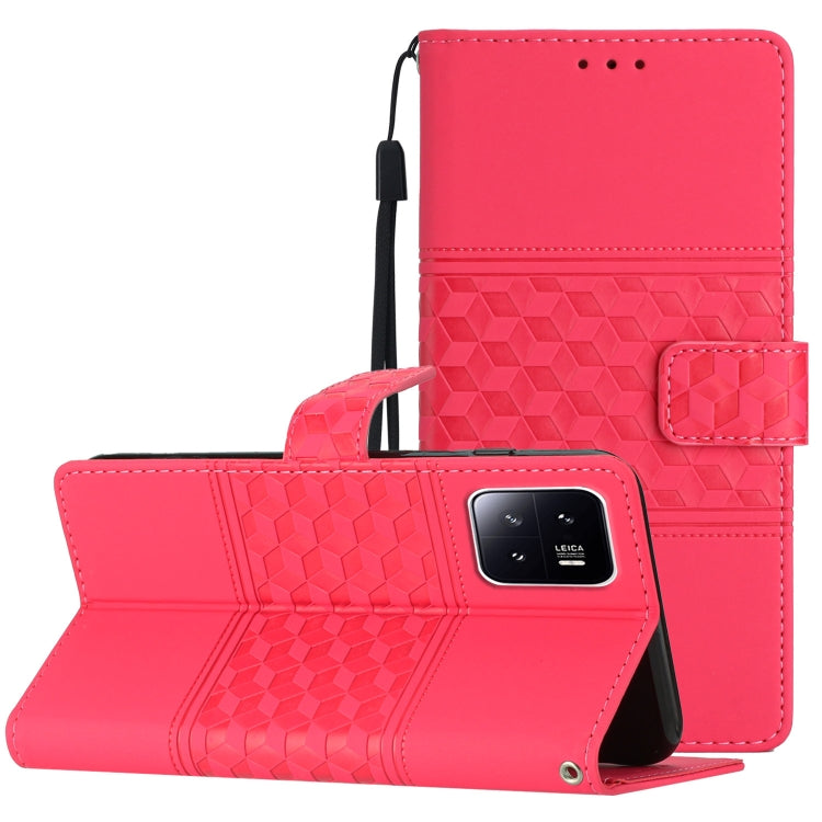 Diamond Embossed Skin Feel Leather Phone Case with Lanyard, For TCL 405 / 406 / 408, For Tecno Pop 7 Pro, For Tecno Spark Go 2023, For Xiaomi 13, For Xiaomi 13 Pro, For Xiaomi Redmi Note 12 Pro 5G China, For Xiaomi Redmi Note 12 5G China