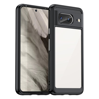 Black acrylic and TPU phone case with cutouts for camera and ports, raised screen edge.