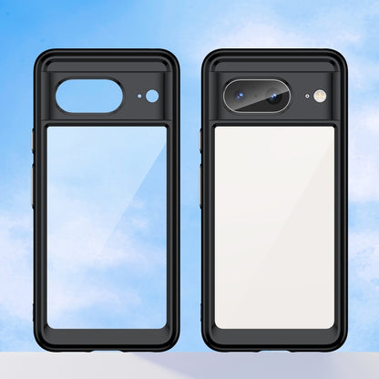 Black acrylic and TPU phone case with clear front panel, camera cutout and port openings.