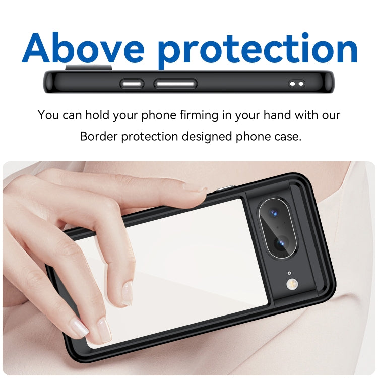 Black acrylic and TPU phone case with raised border and slim side buttons access.