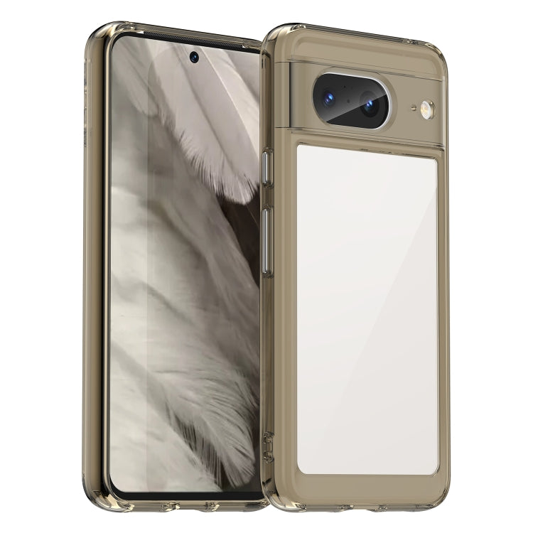 Clear smoky-gold transparent phone case with camera cutout and smooth back