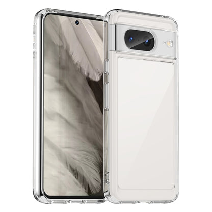 Transparent acrylic TPU phone case with raised edges and camera cutout