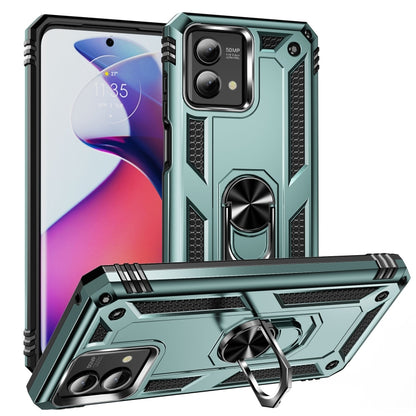 Rugged dark green shockproof phone case with kickstand holder for Moto G Stylus 5G