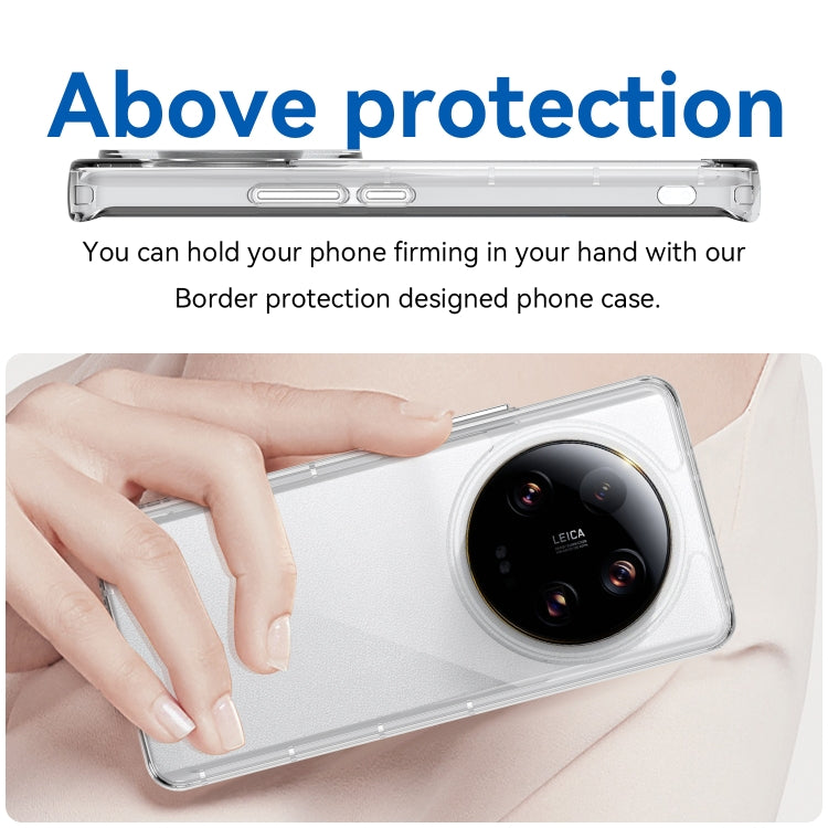 Transparent phone case with slim border protection and raised camera opening