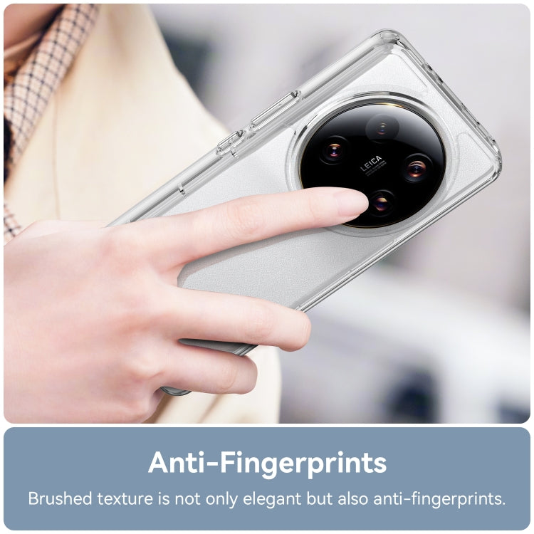 Transparent phone case with grippy brushed texture and raised camera ring