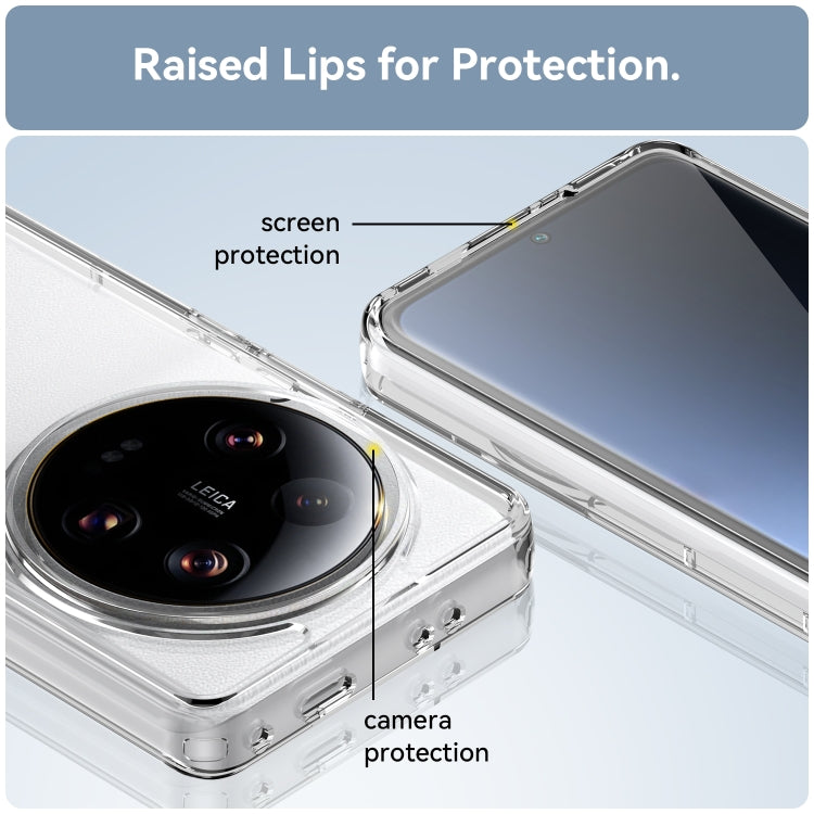 Transparent phone case with raised lips for screen and camera protection