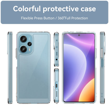 Light blue protective phone case with side buttons and port cutouts, front and back views