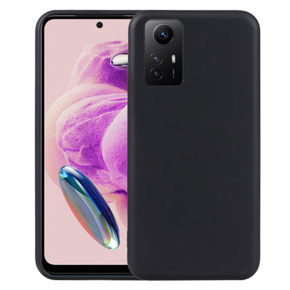 TPU phone case for Xiaomi Redmi Note 12S, black back with camera cutout.