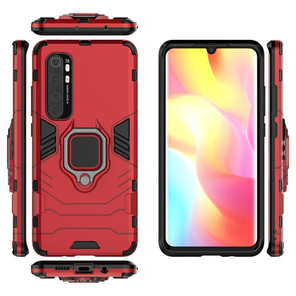 Red anti-fall phone case with ring holder and raised screen/camera protection