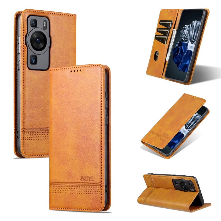 Light brown flip leather phone case with card slots and stand cover