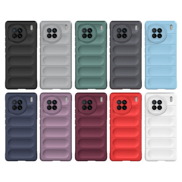 Phone case color assortment with ridged texture and camera cutouts on back