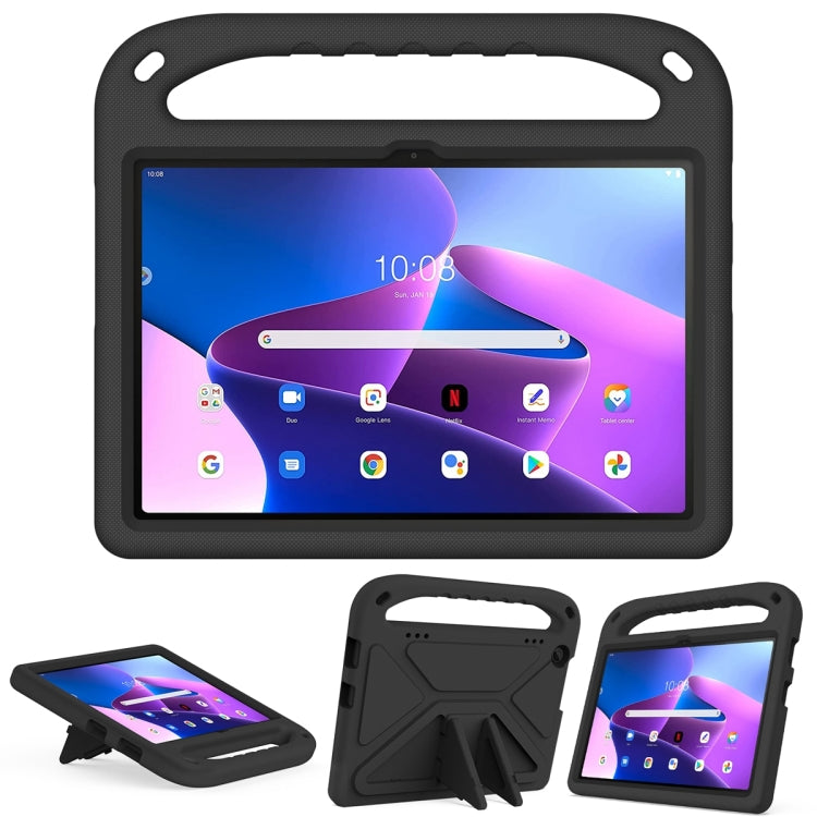 Black EVA shockproof tablet case for Lenovo Tab M10 with handle and front cover