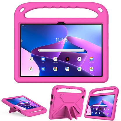 Pink EVA shockproof tablet case for Lenovo Tab M10 with handle and kickstand