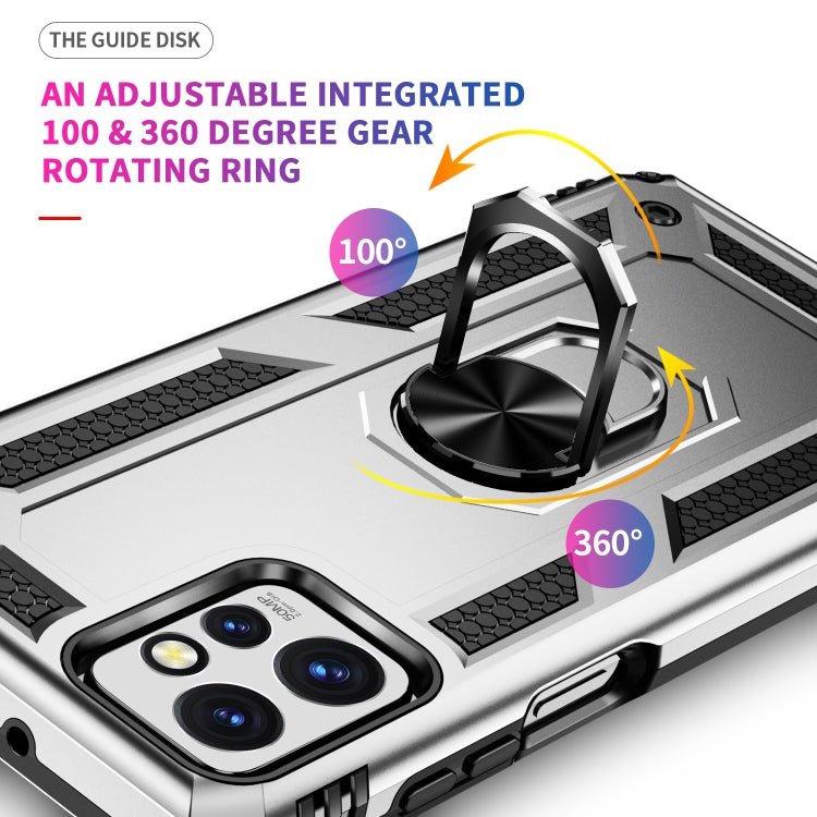 Shockproof phone case with adjustable 100&360 degree rotating ring stand
