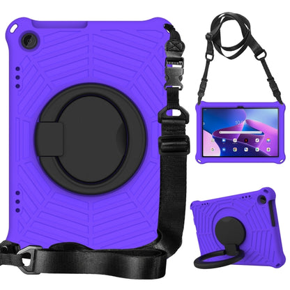 Silicone protective tablet case with shoulder strap for Lenovo Tab M10 3rd Gen, purple