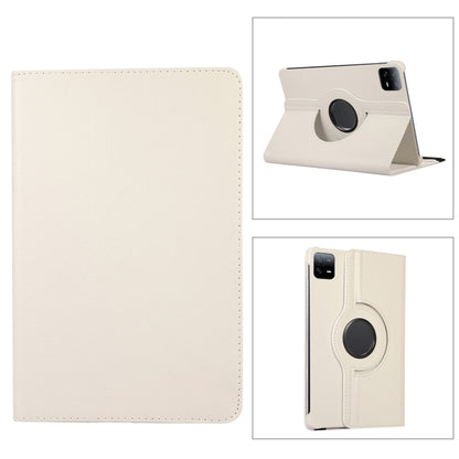 360 Degree Rotation Litchi Texture Leather Tablet Case, For Xiaomi Pad 6 / Pad 6 Pro