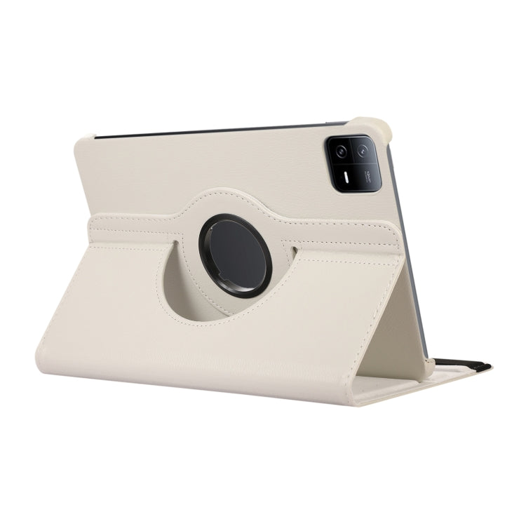 360 Degree Rotation Litchi Texture Leather Tablet Case, For Xiaomi Pad 6 / Pad 6 Pro
