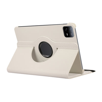 360 Degree Rotation Litchi Texture Leather Tablet Case, For Xiaomi Pad 6 / Pad 6 Pro