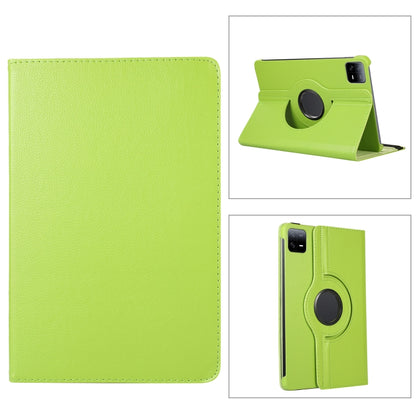 360 Degree Rotation Litchi Texture Leather Tablet Case, For Xiaomi Pad 6 / Pad 6 Pro