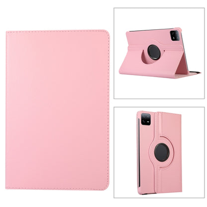 360 Degree Rotation Litchi Texture Leather Tablet Case, For Xiaomi Pad 6 / Pad 6 Pro