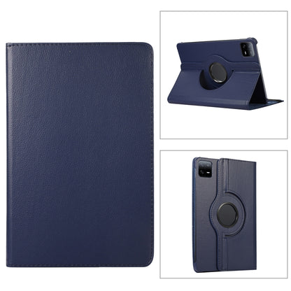 360 Degree Rotation Litchi Texture Leather Tablet Case, For Xiaomi Pad 6 / Pad 6 Pro