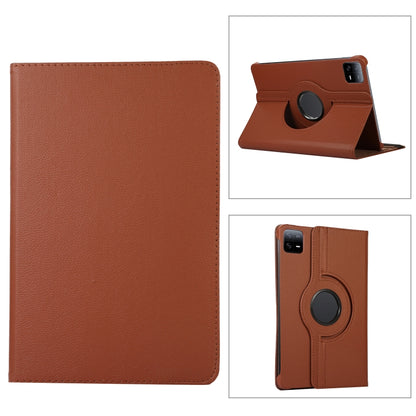 360 Degree Rotation Litchi Texture Leather Tablet Case, For Xiaomi Pad 6 / Pad 6 Pro
