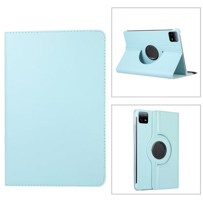 360 Degree Rotation Litchi Texture Leather Tablet Case, For Xiaomi Pad 6 / Pad 6 Pro