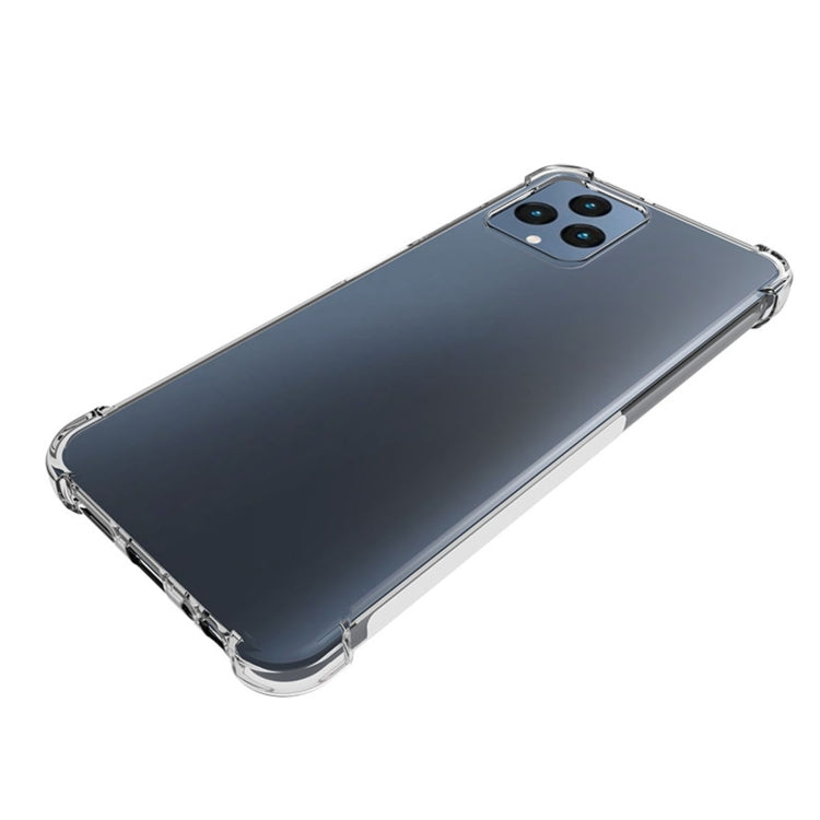 Clear TPU phone case, slim coverage with camera cutout and shock-absorbing corners