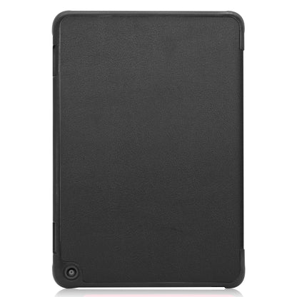 Black leather tablet case back cover with corner openings