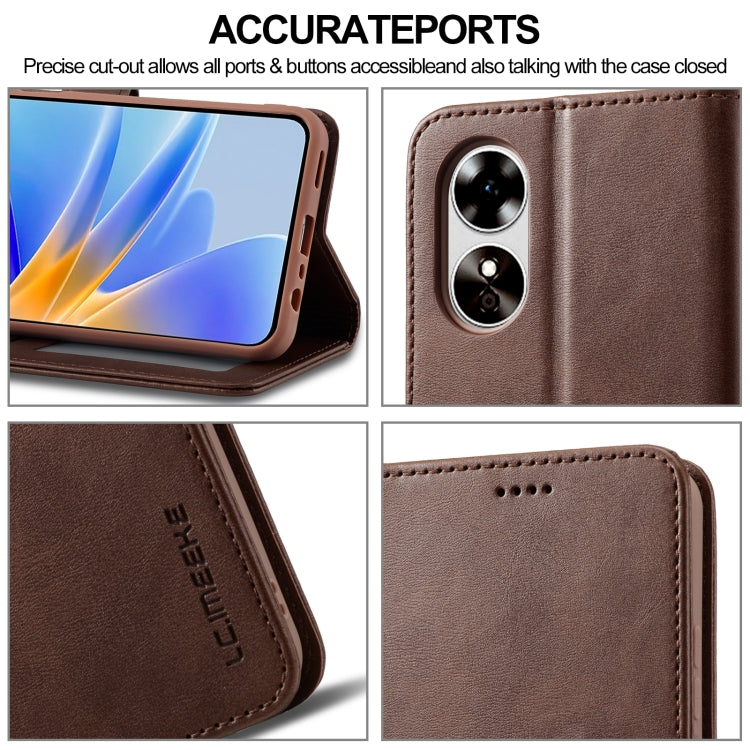 Brown flip leather wallet phone case featuring precise cutouts and stitched edges