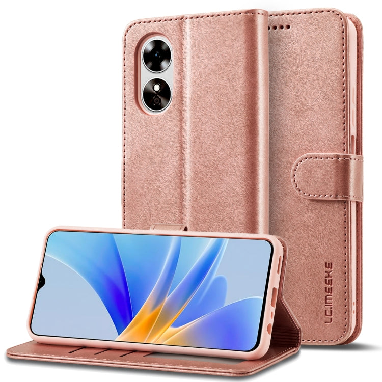 Rose gold flip leather wallet phone case with card slot and angled stand