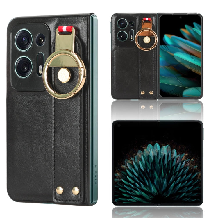 Wristband Leather Back Phone Case, For OPPO Find N3 / OnePlus Open, For OPPO Find N2, For OPPO Find N, For OPPO Find X6 5G, For OPPO Find X6 Pro 5G, For Realme C55